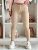 Dámské džínové kalhoty s páskem ve světle hnědé barvě Dstreet model 21985286 - FashionStreet