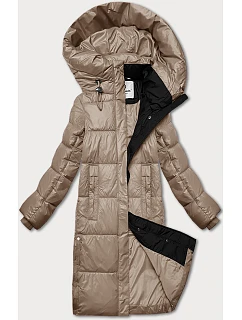 Dámska zimná bunda s kapucňou Glakate cocoa (LU-238001#)
