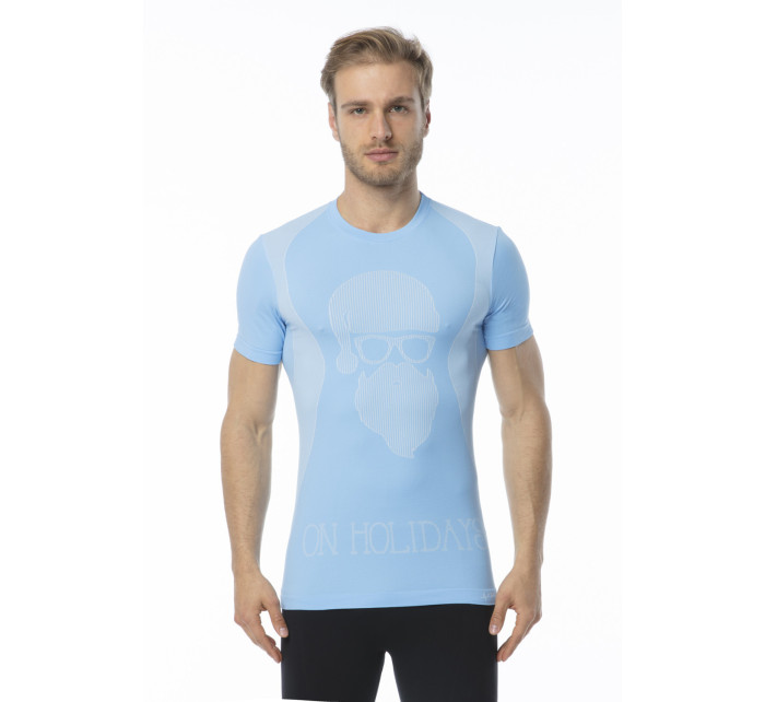 Pánské funkční tričko s krátkým rukávem IRON-IC - Hipster - modrá Barva: Světle modrá, Velikost: