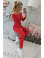 Súprava s dvojitým lemovaním červená