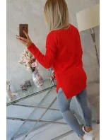 Sveter so stojačikom červený Sveter so stojačikom červený