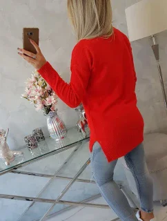 Svetr se stojáčkem červený