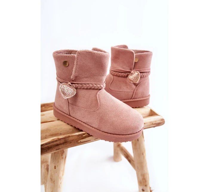 Dziecięce Botki Śniegowce Różowe May