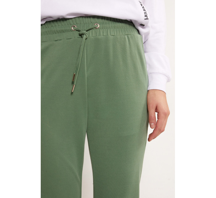 Nohavice Monnari Pletené nohavice s vreckami Zelená