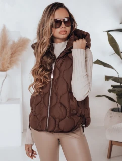 Kamizelka damska pikowana z kapturem  model 21998229 - Dstreet