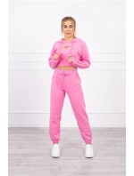 Bavlnená 3dielna sada svetlo ružová