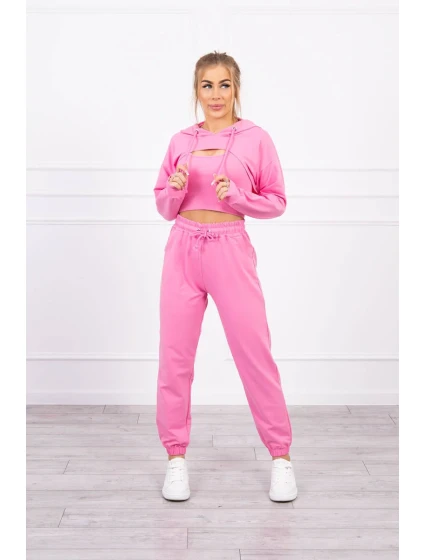 Bavlnená 3dielna sada svetlo ružová