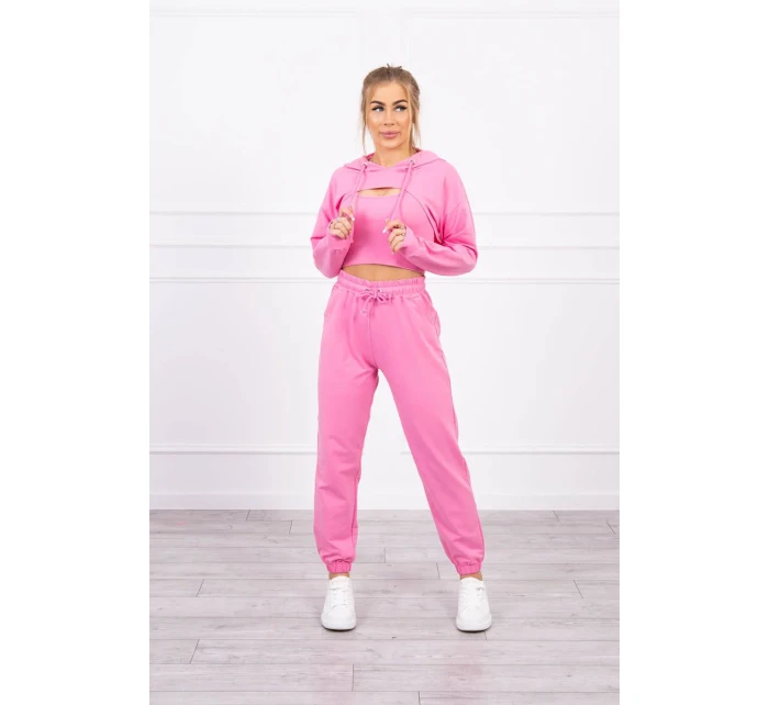 Bavlnená 3dielna sada svetlo ružová