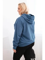 Dámská mikina s kapucí a Plus Size z bavlny model 21750297 - K-Fashion