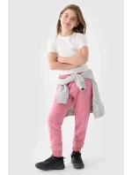 Dziewczęce Spodnie Dresowe Joggery 4F 4FJWMM00TTROF0828-56S Różowe