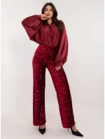 MI nohavice SP 4323C.28 bordová