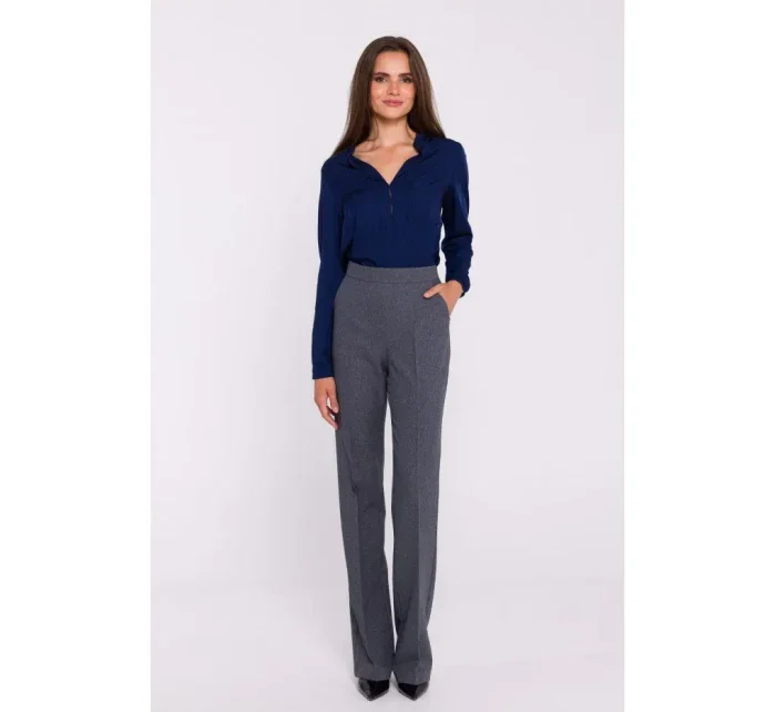 S371 Nohavice Bootcut - sivé