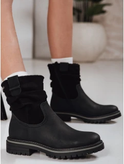 Dámské semišové kozačky černé Dstreet model 21994419 - FashionStreet