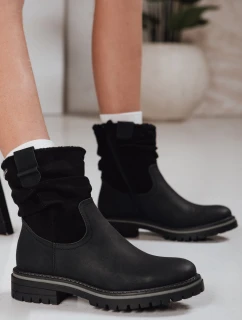 Dámske čierne semišové čižmy FashionStreet ZY1277