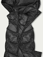 Dlhá vesta s kapucňou čierna (5M3183-392)