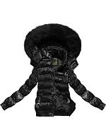 Černá krátká zimní květovaná bunda model 21248590 - CANADA Mountain Černá krátká zimní květovaná bunda model 21248590 - CANADA Mountain
