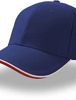 Atlantis Headwear Pilot Piping Sandwich – 6-panelová brúsená čiapka typu „sandwich“ 33.0502 royal/white