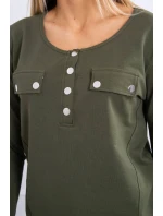 Sada s khaki výstřihem na knoflíky Sada s khaki výstřihem na knoflíky