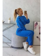 Hrejivá súprava s krátkou mikinou nevädzovo modrá