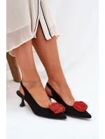 elegantní lodičky na jehlovém podpatku  černé model 21686766 - CheBello