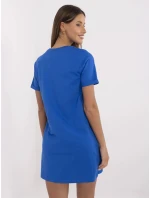 Bluzka model 21049588 kobaltowy - FPrice Bluzka model 21049588 kobaltowy - FPrice