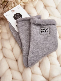 Dámské tlusté ponožky šedé