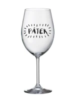 PÁTEK - čirá sklenice na víno 350 ml