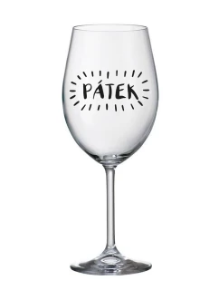 PÁTEK - čirá sklenice na víno 350 ml