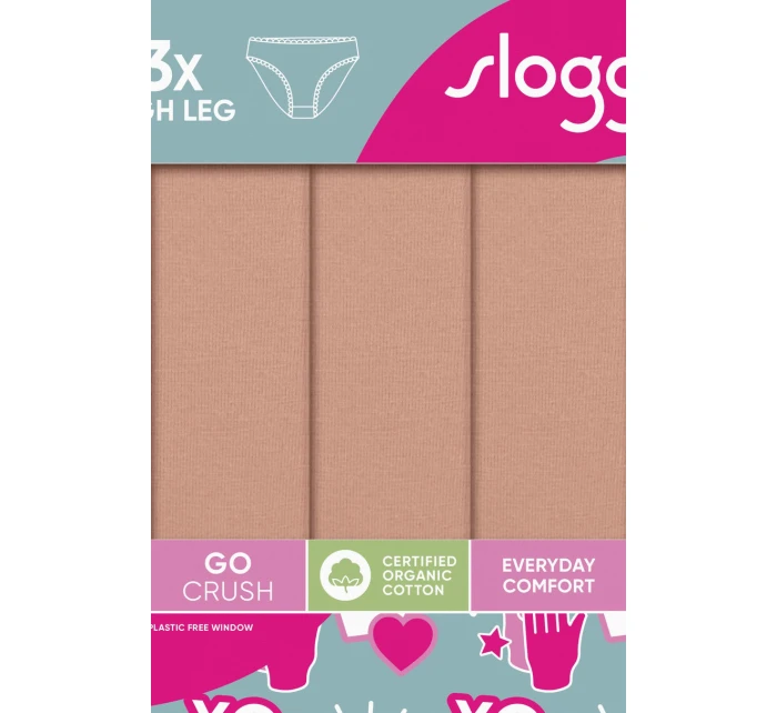 SLOGGI GO CRUSH NOHAVIČKY S VYSOKOU NOHOU 3PACK BEIGE