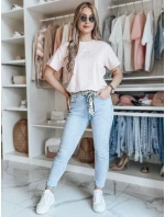 Dámské džínové kalhoty slim fit střihu s páskem blue Dstreet model 21984768 - FashionStreet Dámské džínové kalhoty slim fit střihu s páskem blue Dstreet model 21984768 - FashionStreet