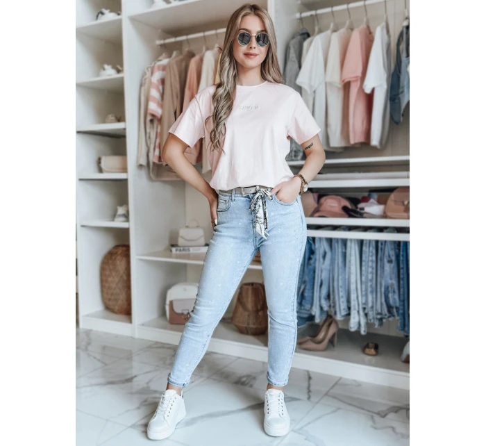 Dámské džínové kalhoty slim fit střihu s páskem blue Dstreet model 21984768 - FashionStreet Dámské džínové kalhoty slim fit střihu s páskem blue Dstreet model 21984768 - FashionStreet