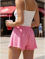 Spodenki damskie jeansowe na z  różowe model 22210610 - FashionStreet
