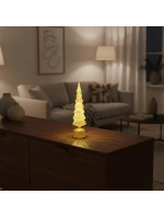 VIANOČNÝ STROMČEK DEKORATÍVNY ZLATÝ LED 7 KORÚN TEPLÁ BIELA 40CM