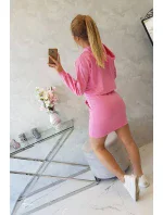 Souprava halenky se sukní světle růžová