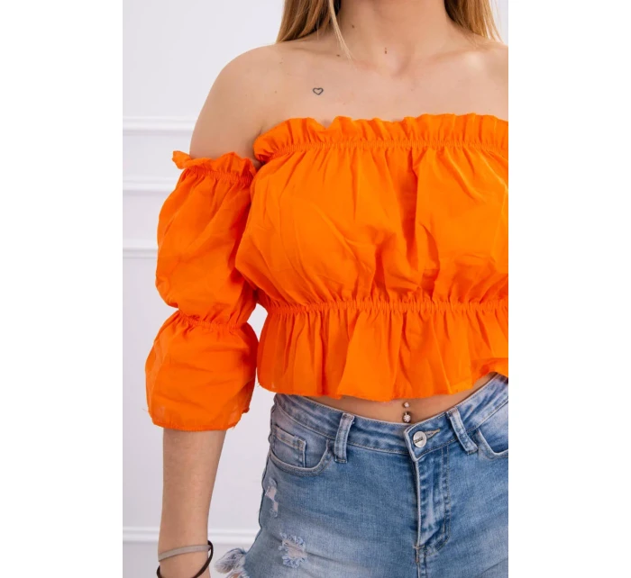 Oranžová pruhovaná halenka Oranžová pruhovaná halenka