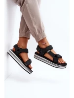 Dámské sandály na platformě model 21649075 Černé - Lee Cooper