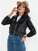 Dámska kožená bunda MOLTION black FashionStreet TY4158