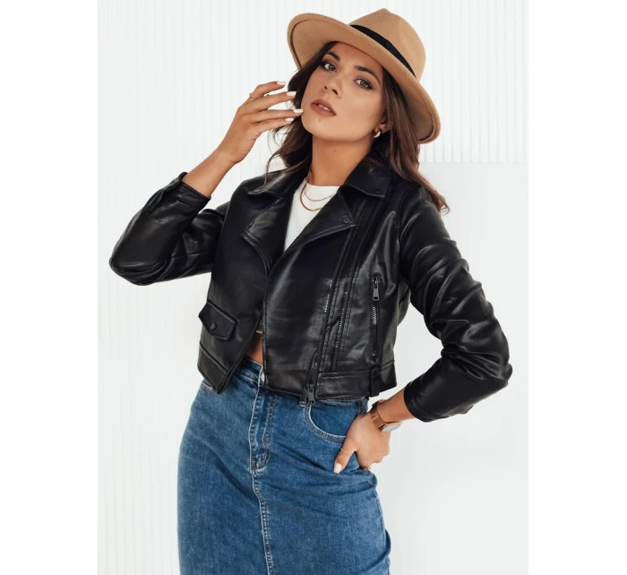 Dámska kožená bunda MOLTION black FashionStreet TY4158
