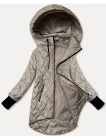 Světle béžová lehká dámská bunda s odepínací kapucí model 20943191 - S'WEST Světle béžová lehká dámská bunda s odepínací kapucí model 20943191 - S'WEST