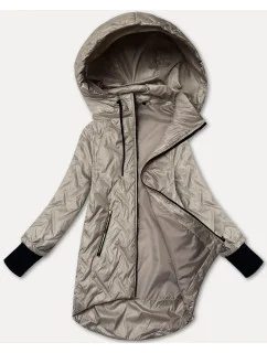 Světle béžová lehká dámská bunda s odepínací kapucí model 20943191 - S'WEST