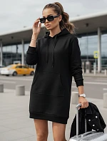 Dámska nadrozmerná dlhá mikina TIMMY black FashionStreet EY1931