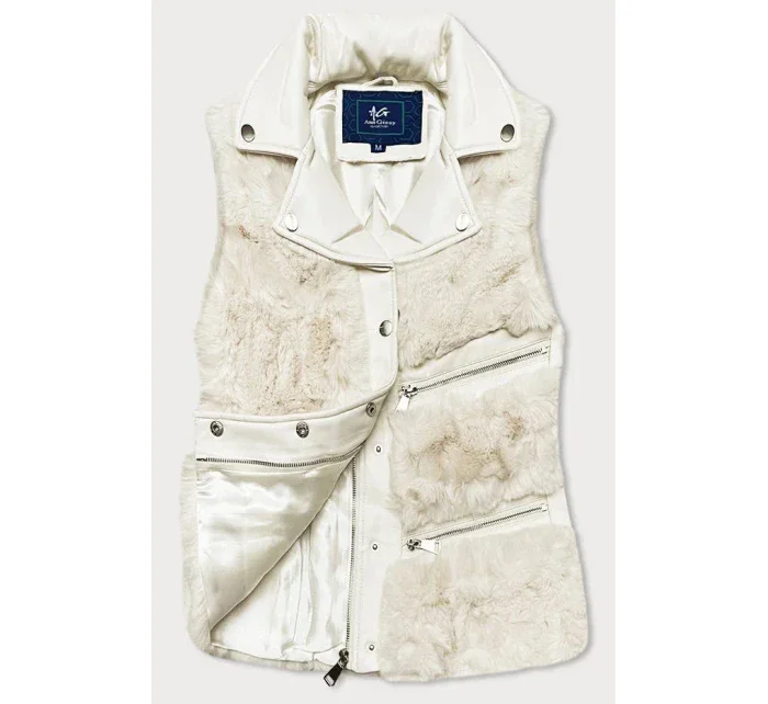 Dámska okrová kožušinová vesta (GSQ2249) Dámska okrová kožušinová vesta (GSQ2249)