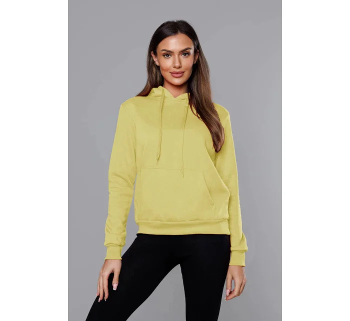 Žltá dámska tepláková mikina (W02-33)