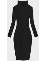 Černé tužkové šaty s rolákem model 20082427 - NEW COLLECTION Černé tužkové šaty s rolákem model 20082427 - NEW COLLECTION