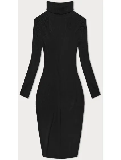 Černé tužkové šaty s rolákem model 20082427 - NEW COLLECTION Černé tužkové šaty s rolákem model 20082427 - NEW COLLECTION