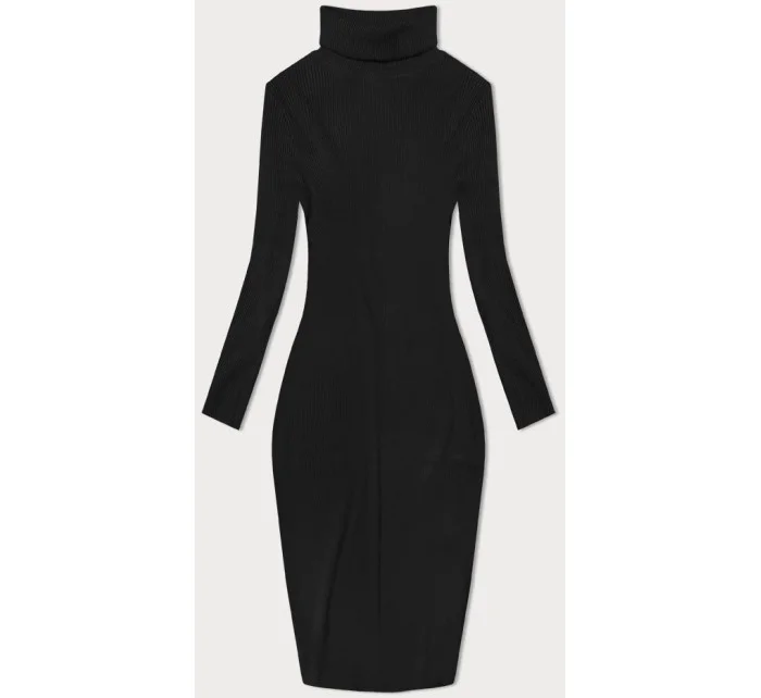 Černé tužkové šaty s rolákem model 20082427 - NEW COLLECTION Černé tužkové šaty s rolákem model 20082427 - NEW COLLECTION