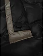 Čierna krátka dámska vesta so šnúrkou v páse S'West (B8358-1)