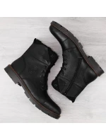 M model 20571632 vlněné zateplené kožené boty černé - Rieker