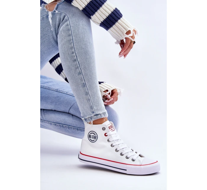 Dámské klasické vysoké tenisky Big Star model 21611832 Bílé - Big Star Shoes Dámské klasické vysoké tenisky Big Star model 21611832 Bílé - Big Star Shoes