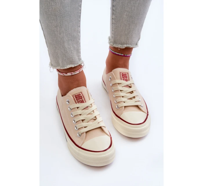 Niskie Trampki Damskie Big Star NN274272 Beżowe